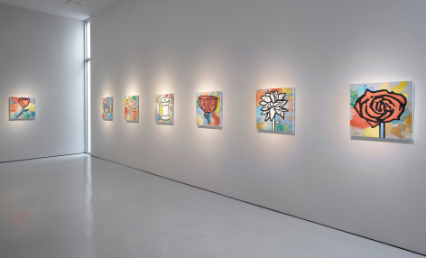 Installation image from Donald Baechler: The Remedy of Everything at McClain Gallery, 2021