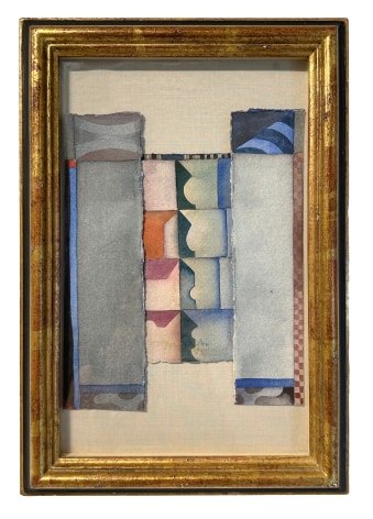 Salle Werner Vaughn tbd, 1980 dated recto watercolor on collaged paper object: 10 x 7 3/4 inches frame: 15 1/2 x 10 1/2 inches