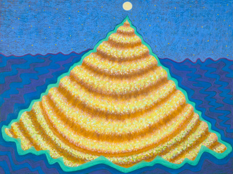 Ping Zheng Moonlight on the Ocean, 2020 oil stick on paper 18 x 24 inches