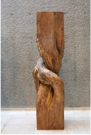 Henrique Oliveira Sentinel, 2018 plywood 87 1/2 x 27 1/2 x 23 5/8 inches