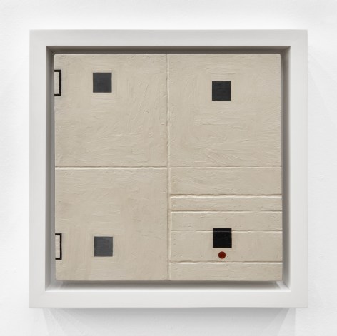 Aaron Parazette Empty Abstraction 5, 1991 oil on wood panel: 10 x 10 inches frame: 12 1/4 x 12 1/4 inches