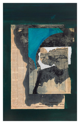 Dorothy Hood  Untitled 1056, 1982-1997  collage on mat  32 x 20 inches