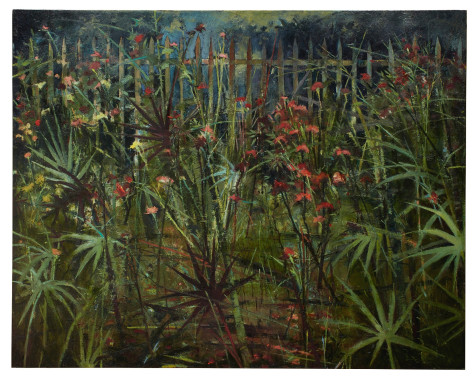 John Alexander  Good Fences Make Good Neighbors, 1990 oil on canvas 76 x 96 inches
