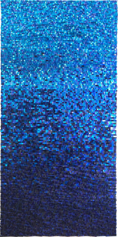 Katsumi Hayakawa Blue Reflection, 2018 paper and mixed media on wood panel 72 x 36 inches