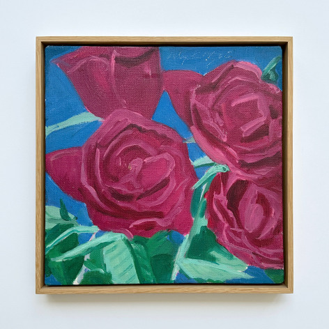 Alex Katz Red Roses, 1966 oil on canvas 14 1/8 x 14 1/8 inches