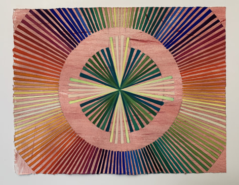 Mara Held Straight Lines V, 2021 gouache and egg tempera on paper paper: 8 x 10 1/4 inches frame: 11 x 13 3/4 inches