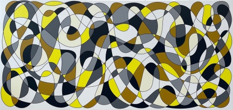 Aaron Parazette Autumn Rhythm, 2025 acrylic on canvas 45 x 95 inches