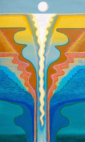 Bruna Massadas Canal # 4, 2025 acrylic and oil stick on canvas 80 x 48 inches