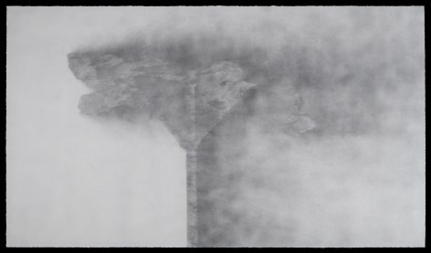 Nick Vaughan &amp; Jake Margolin Skelly's (Salina, Kansas), 2023 Charcoal powder and wind on paper 38 x 66 inches