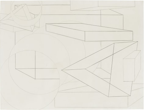 Al Held Pace VIII, 1972 graphite on paper paper: 35 1/8 x 46 inches frame: 39 2/5 x 60 7/20 inches