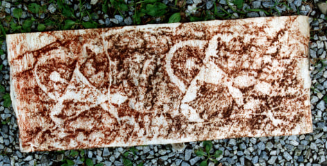 Sari Dienes Hawaiian Petroglyph III, ca. 1957 Petroglyph rubbing 11 x 26 inches