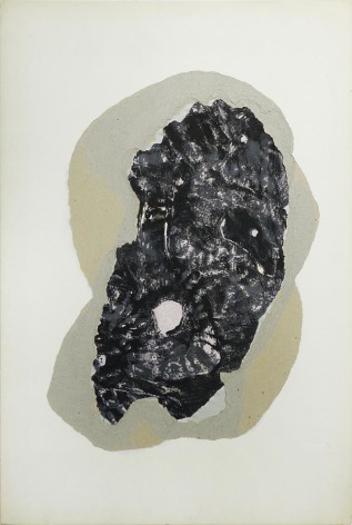 Sari Dienes R12 Figures #1, c. 1950s ink rubbing under torn matboard object: 24 x 17 inches frame: 31 3/8 x 23 15/16 inches