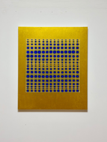 Katsumi Hayakawa Blue Pulse, 2025 acrylic on panel 21 1/2 x 17 3/4 inches