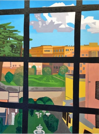 Bradley Kerl Il Cortile (Degli Artisti), 2019 oil on canvas 66 x 48 inches