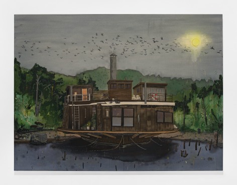 Kent Dorn  Home, 2014  mixed media on canvas  72 x 96 inches  Inquire