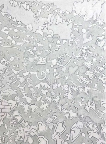 Bradley Kerl Morning Glory (in B&amp;W), 2021 oil on canvas 80 x 60 inches