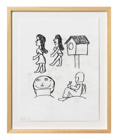 Donald Baechler Untitled, 2021 graphite on Strathmore Archival Bond paper paper: 14 x 11 inches frame: 17 5/16 x 14 1/4 inches