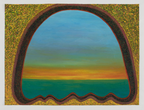 Ping Zheng An Atemporal World, 2020 oil stick on paper paper: 18 x 24 inches frame: 22 3/16 x 28 1/16 x 1 inches