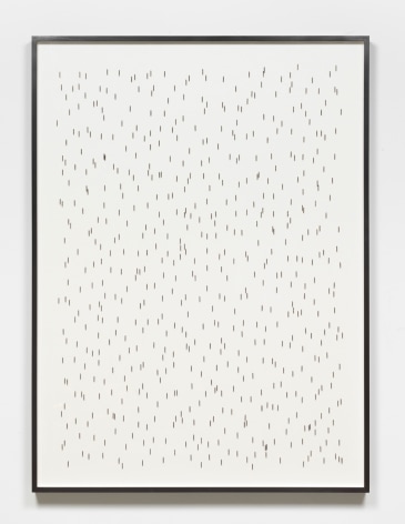 Alicja Kwade Rain (60 cm), 2018 Measuring stick on paper 51 1/5 x 37 4/5 x 2 inches