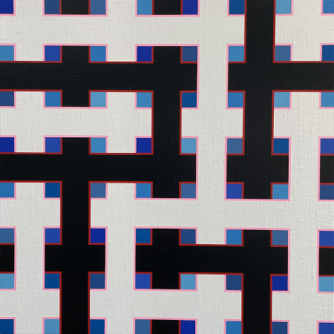 Aaron Parazette EdK #2, 2025 acrylic on linen 22 x 22 inches