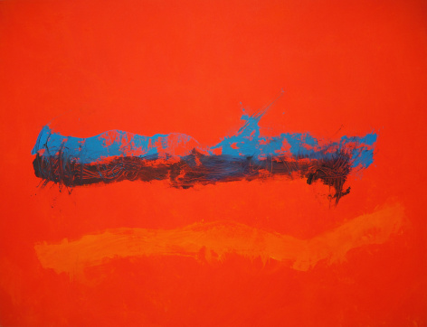 Cleve Gray,  Cadenza #11, c. 1991,  acrylic on canvas,  50 x 65 inches