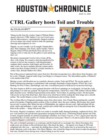 CTRL Gallery Hosts Toil and Trouble