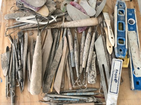 Image of the artist's studio tools
