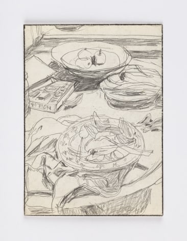 still life drawing of a tablescape
