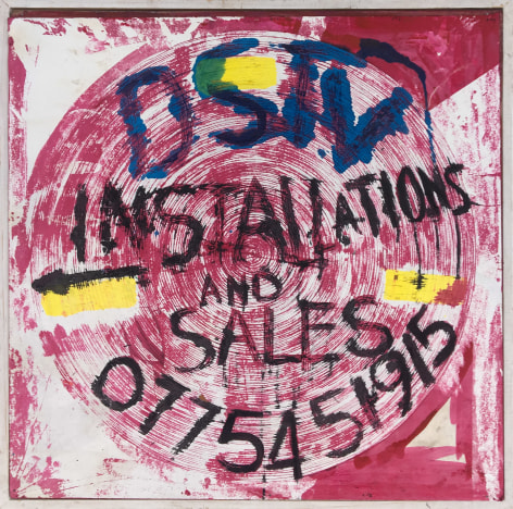 pink drawing that says DSTV Installations and Sales