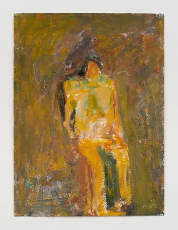 abstracted figure painting on paper