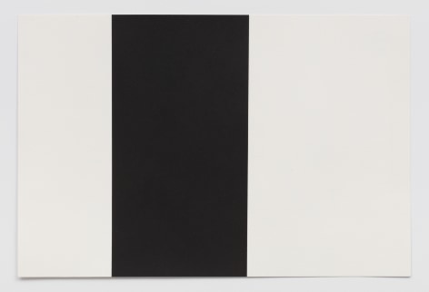 a white paper with a black vertical rectangle near its' left side