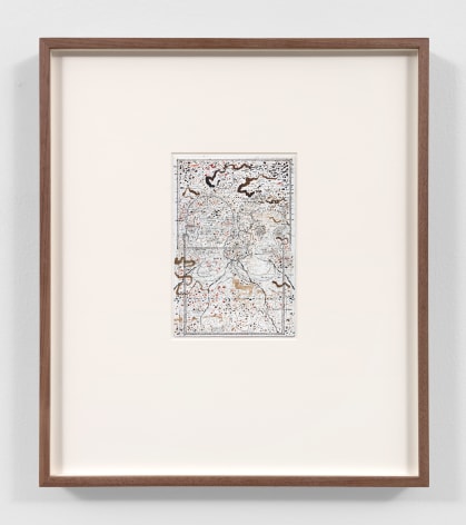 small abstract drawing in a wood frame