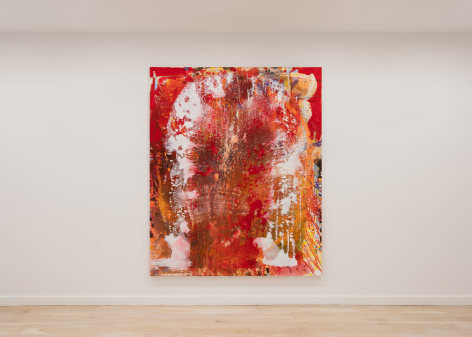 installation view of Jackie Saccoccio paintings and works on paper