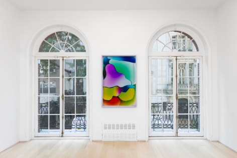 installation image of large scale colorful photos