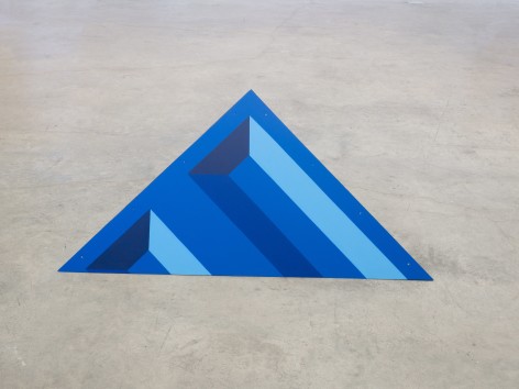 Seher Naveed  Tip 1 (Blue), 2021  Painted MDF  60 x 51 in