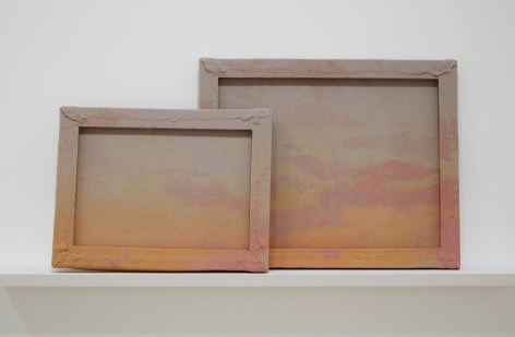 Lisha Bai, Sunset in two parts, 2020. Cast sand, 42 x 5 x 16 inches