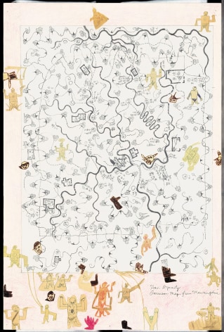 Boys&#039; Art #13: Han Dynasty Garrison Map, 2001-02, Mixed media on paper