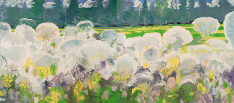 Queen Anne's Lace, 2023 Oil on linen 60 x 138 inches