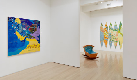 Installation view of &quot;Joyce Kozloff: Collateral Damage&quot;