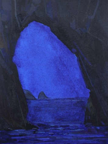 Sea Cave and Night, 2016, Mixed media on paper