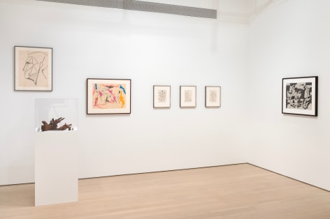 Installation view of Jacob Lawrence: Builders