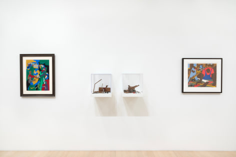 Installation view of Jacob Lawrence: Builders