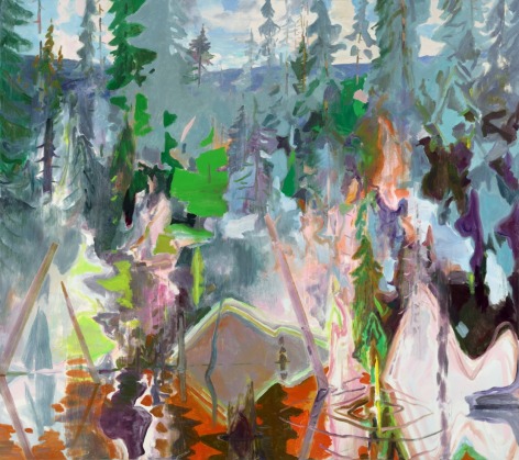Eric Aho, Vernal Pool (Oxford County), 2022. Oil on linen, 80 x 90 inches