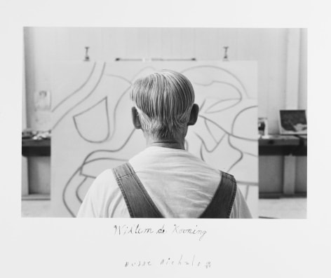 Willem de Kooning, 1985 Gelatin silver print with hand-applied text 6 5/8 x 10 inches (image); 11 x 14 inches (paper) Edition 10/25