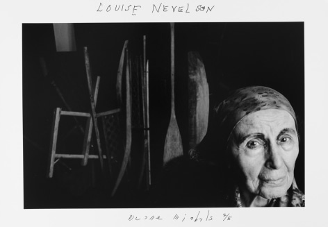 Louise Nevelson, c. 1980 Gelatin silver print 7 7/8 x 11 7/8 inches (image); 11 x 14 inches (paper) Edition 2/5