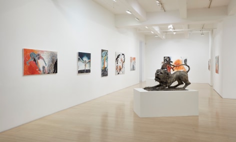 Installation view of Mary Frank: What Color Courage?