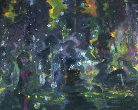 Eric Aho, Summer Night, Fireflies, Mists, and Vapors I, 2023. Oil on linen, 16 x 20 inches