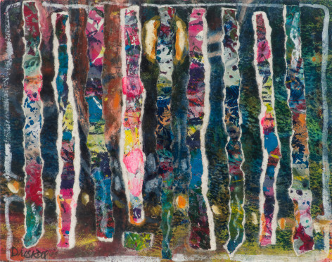 David Driskell Banners in Moonlight, 1993 Collage, gouache and acrylic on paper 5 1/2 x 7 inches