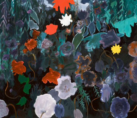 Eric Aho, Dutch Meadow (Nocturne), 2024. Oil on linen, 52 x 60 inches