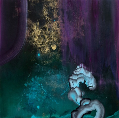 Apparition no. 2, 2023. Oil on wood panel, 16 x 16 inches